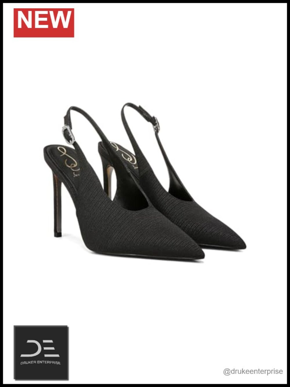 Elegant Stiletto Dress Heel Pumps Slingback Buckle 4.1" Heel